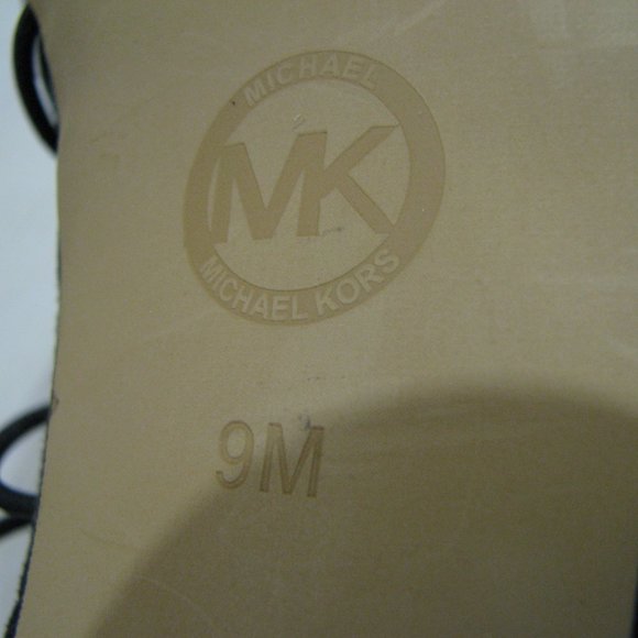 Authentic Michael Kors High Heels Jillian Open Toe Black Suede Shoes (Size 9) - Picture 8 of 9